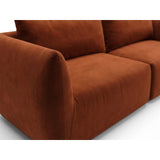 Moso 3-Sitzer Ecksofa rechts aus Samt in Terrakotta (Bluvel 4215), 208x155 cm von Ferrani Interiors – Bild 7