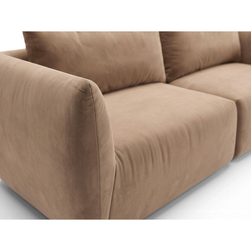 Moso 3-Sitzer Sofa aus Samt in Beige (Bluvel 28), 190x95 cm von Ferrani Interiors – Bild 7
