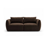 Moso 3-Sitzer Sofa aus Samt in Dunkelbraun (Bluvel 48), 190x95 cm von Ferrani Interiors – Bild 1