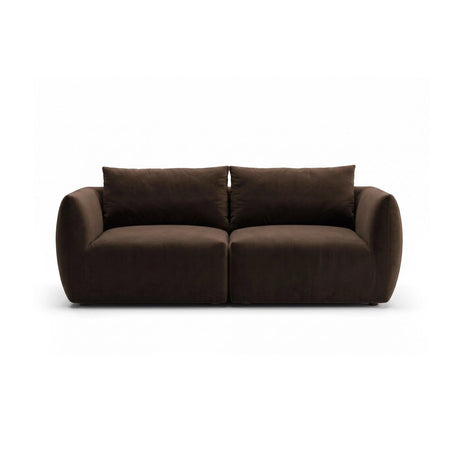 Moso 3-Sitzer Sofa aus Samt in Dunkelbraun (Bluvel 48), 190x95 cm von Ferrani Interiors – Bild 1