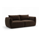 Moso 3-Sitzer Sofa aus Samt in Dunkelbraun (Bluvel 48), 190x95 cm von Ferrani Interiors – Bild 4