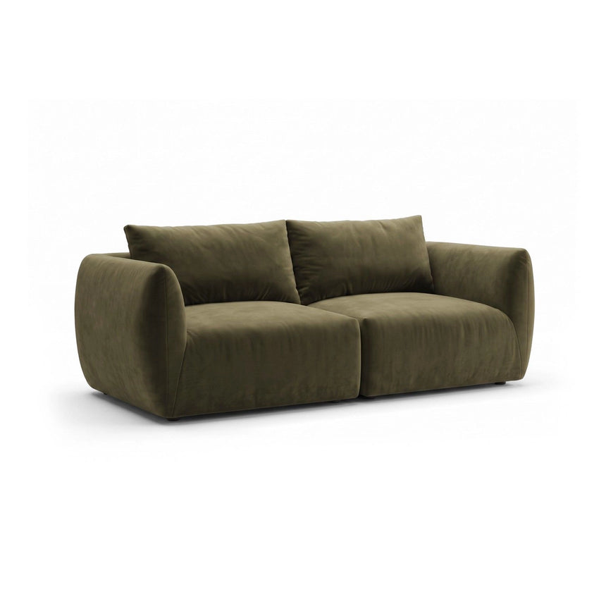 Moso 3-Sitzer Sofa aus Samt in Grün (Bluvel 77), 190x95 cm von Ferrani Interiors – Bild 4