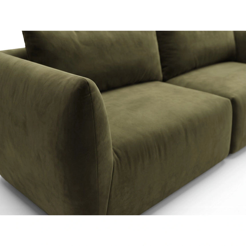 Moso 3-Sitzer Sofa aus Samt in Grün (Bluvel 77), 190x95 cm von Ferrani Interiors – Bild 7