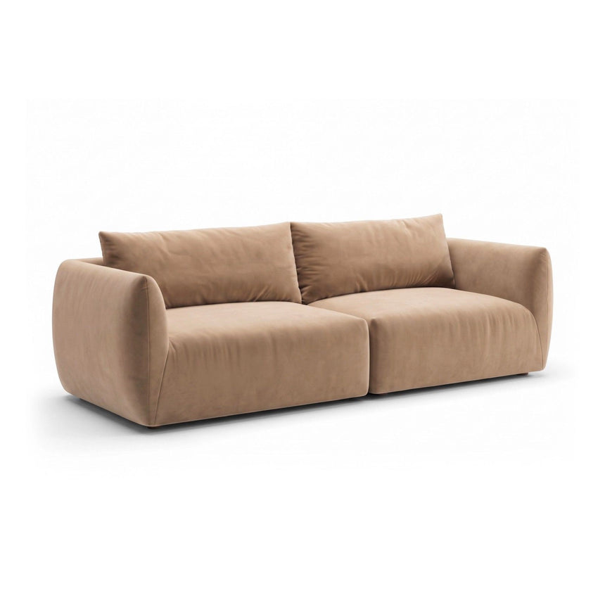 Moso 4-Sitzer Sofa aus Samt in Beige (Bluvel 28), 230x95 cm von Ferrani Interiors – Bild 4