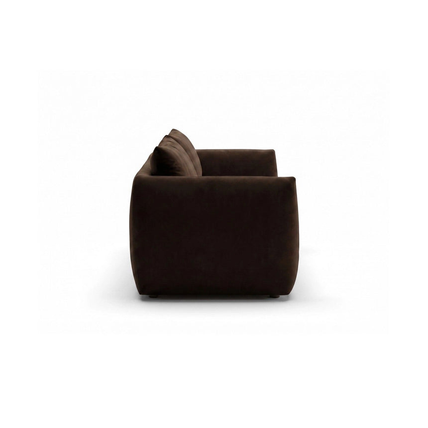 Moso 4-Sitzer Sofa aus Samt in Dunkelbraun (Bluvel 48), 230x95 cm von Ferrani Interiors – Bild 5