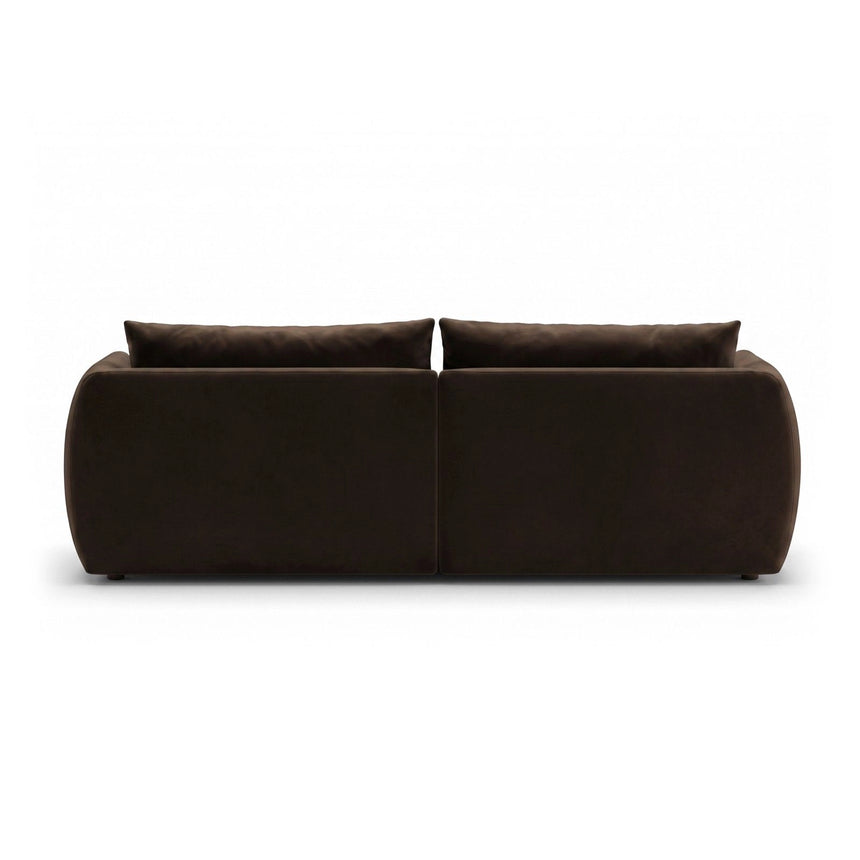Moso 4-Sitzer Sofa aus Samt in Dunkelbraun (Bluvel 48), 230x95 cm von Ferrani Interiors – Bild 6