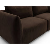 Moso 4-Sitzer Sofa aus Samt in Dunkelbraun (Bluvel 48), 230x95 cm von Ferrani Interiors – Bild 7