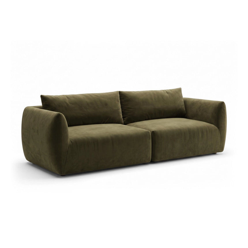 Moso 4-Sitzer Sofa aus Samt in Grün (Bluvel 77), 230x95 cm von Ferrani Interiors – Bild 4