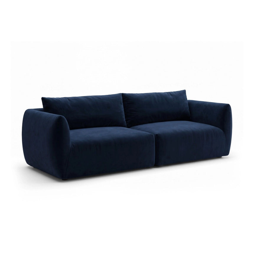 Moso 4-Sitzer Sofa aus Samt in Königsblau (Bluvel 86), 230x95 cm von Ferrani Interiors – Bild 4