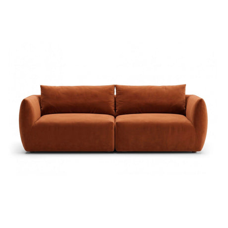 Moso 4-Sitzer Sofa aus Samt in Terrakotta (Bluvel 4215), 230x95 cm von Ferrani Interiors – Bild 1