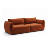 Moso 4-Sitzer Sofa aus Samt in Terrakotta (Bluvel 4215), 230x95 cm von Ferrani Interiors – Bild 4