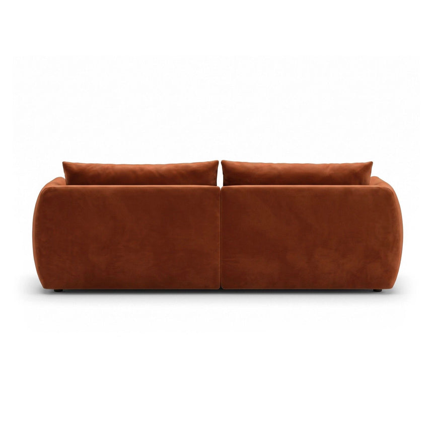 Moso 4-Sitzer Sofa aus Samt in Terrakotta (Bluvel 4215), 230x95 cm von Ferrani Interiors – Bild 6