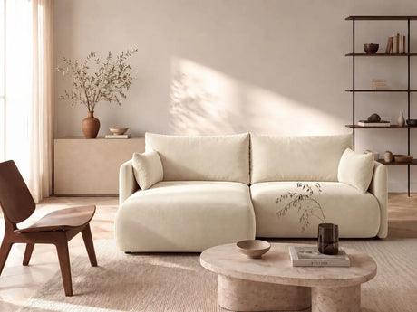 Orta 3-Sitzer Ecksofa links mit Schlaffunktion, ausklappbar, aus Samt, 215x151 cm von Ferrani Interiors – Bild 2