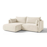 Orta 3-Sitzer Ecksofa links mit Schlaffunktion, ausklappbar, aus Samt, 215x151 cm von Ferrani Interiors – Bild 3