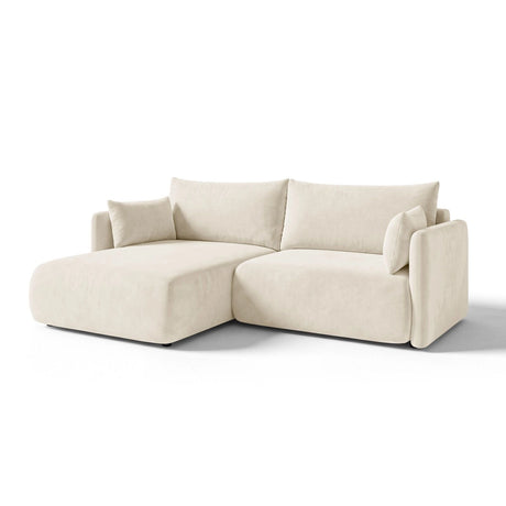 Orta 3-Sitzer Ecksofa links mit Schlaffunktion, ausklappbar, aus Samt, 215x151 cm von Ferrani Interiors – Bild 3