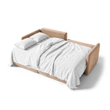 Orta 3-Sitzer Ecksofa links mit Schlaffunktion, ausklappbar, aus Samt in Beige (Bluvel 28), 215x151 cm von Ferrani Interiors – Bild 4