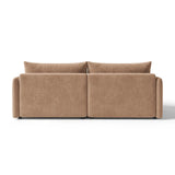 Orta 3-Sitzer Ecksofa links mit Schlaffunktion, ausklappbar, aus Samt in Beige (Bluvel 28), 215x151 cm von Ferrani Interiors – Bild 5