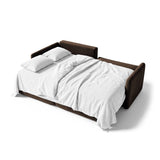 Orta 3-Sitzer Ecksofa links mit Schlaffunktion, ausklappbar, aus Samt in Dunkelbraun (Bluvel 48), 215x151 cm von Ferrani Interiors – Bild 4