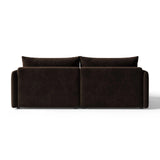 Orta 3-Sitzer Ecksofa links mit Schlaffunktion, ausklappbar, aus Samt in Dunkelbraun (Bluvel 48), 215x151 cm von Ferrani Interiors – Bild 5