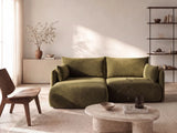 Orta 3-Sitzer Ecksofa links mit Schlaffunktion, ausklappbar, aus Samt in Grün (Bluvel 77), 215x151 cm von Ferrani Interiors – Bild 2