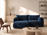Orta 3-Sitzer Ecksofa links mit Schlaffunktion, ausklappbar, aus Samt in Königsblau (Bluvel 86), 215x151 cm von Ferrani Interiors – Bild 2