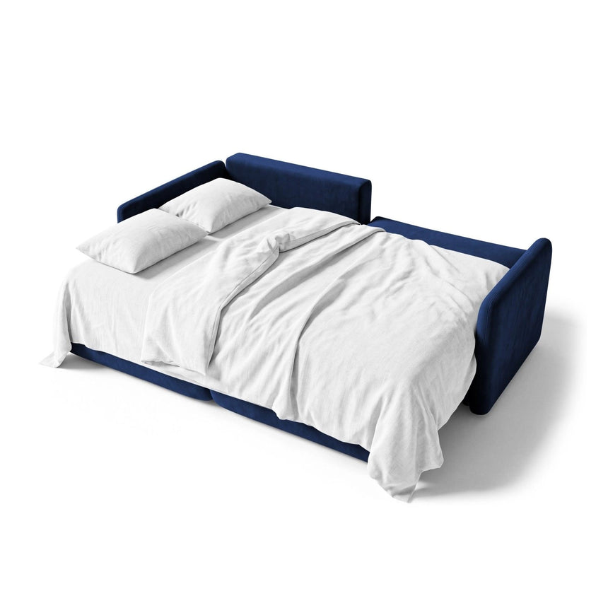Orta 3-Sitzer Ecksofa links mit Schlaffunktion, ausklappbar, aus Samt in Königsblau (Bluvel 86), 215x151 cm von Ferrani Interiors – Bild 4