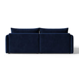 Orta 3-Sitzer Ecksofa links mit Schlaffunktion, ausklappbar, aus Samt in Königsblau (Bluvel 86), 215x151 cm von Ferrani Interiors – Bild 5