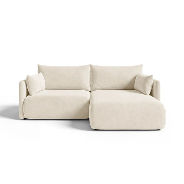 Orta 3-Sitzer Ecksofa rechts mit Schlaffunktion, ausklappbar, aus Samt, 215x151 cm von Ferrani Interiors – Bild 1