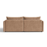 Orta 3-Sitzer Ecksofa rechts mit Schlaffunktion, ausklappbar, aus Samt in Beige (Bluvel 28), 215x151 cm von Ferrani Interiors – Bild 5