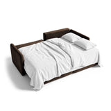 Orta 3-Sitzer Ecksofa rechts mit Schlaffunktion, ausklappbar, aus Samt in Dunkelbraun (Bluvel 48), 215x151 cm von Ferrani Interiors – Bild 4