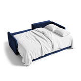 Orta 3-Sitzer Ecksofa rechts mit Schlaffunktion, ausklappbar, aus Samt in Königsblau (Bluvel 86), 215x151 cm von Ferrani Interiors – Bild 4