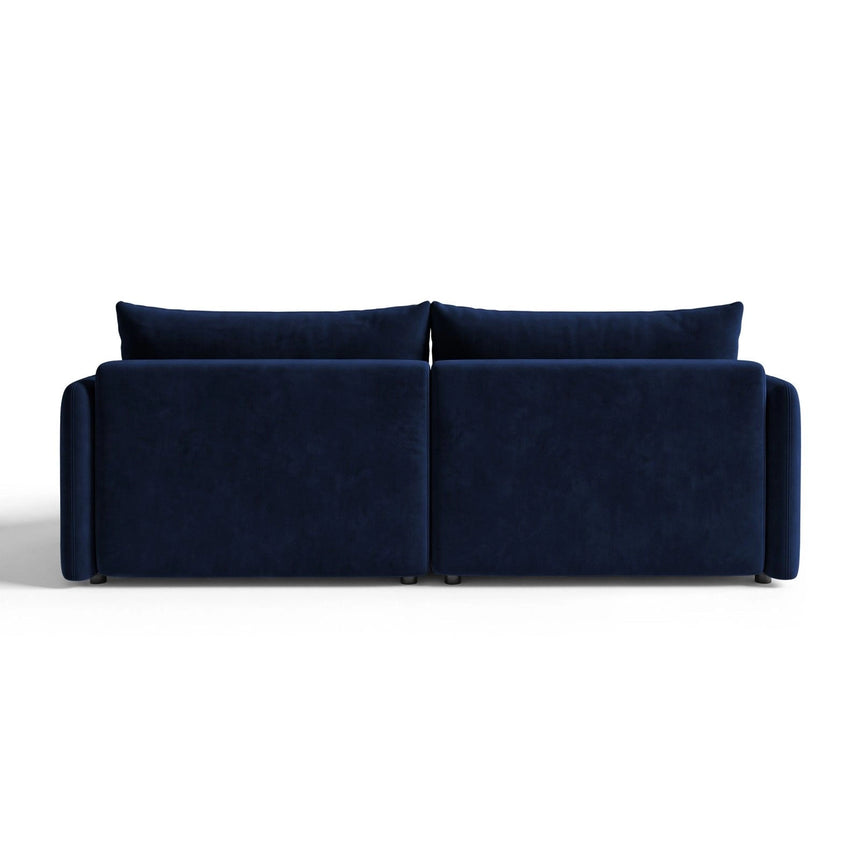 Orta 3-Sitzer Ecksofa rechts mit Schlaffunktion, ausklappbar, aus Samt in Königsblau (Bluvel 86), 215x151 cm von Ferrani Interiors – Bild 5