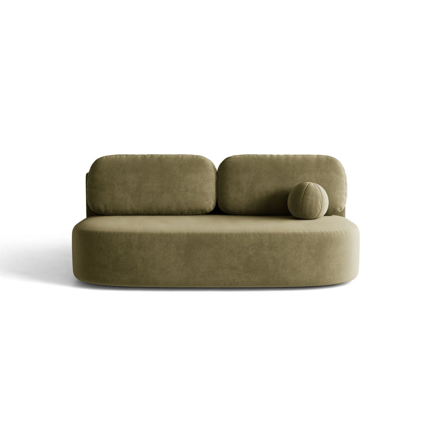 Ravello 3-Sitzer Sofa mit Schlaffunktion, ausklappbar, aus Samt in Grün (Salvador 08), 202x110 cm von Ferrani Interiors – Bild 1