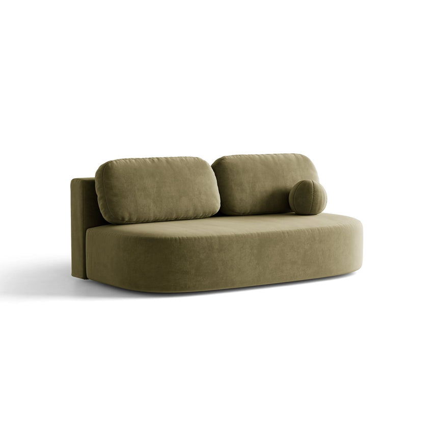 Ravello 3-Sitzer Sofa mit Schlaffunktion, ausklappbar, aus Samt in Grün (Salvador 08), 202x110 cm von Ferrani Interiors – Bild 2