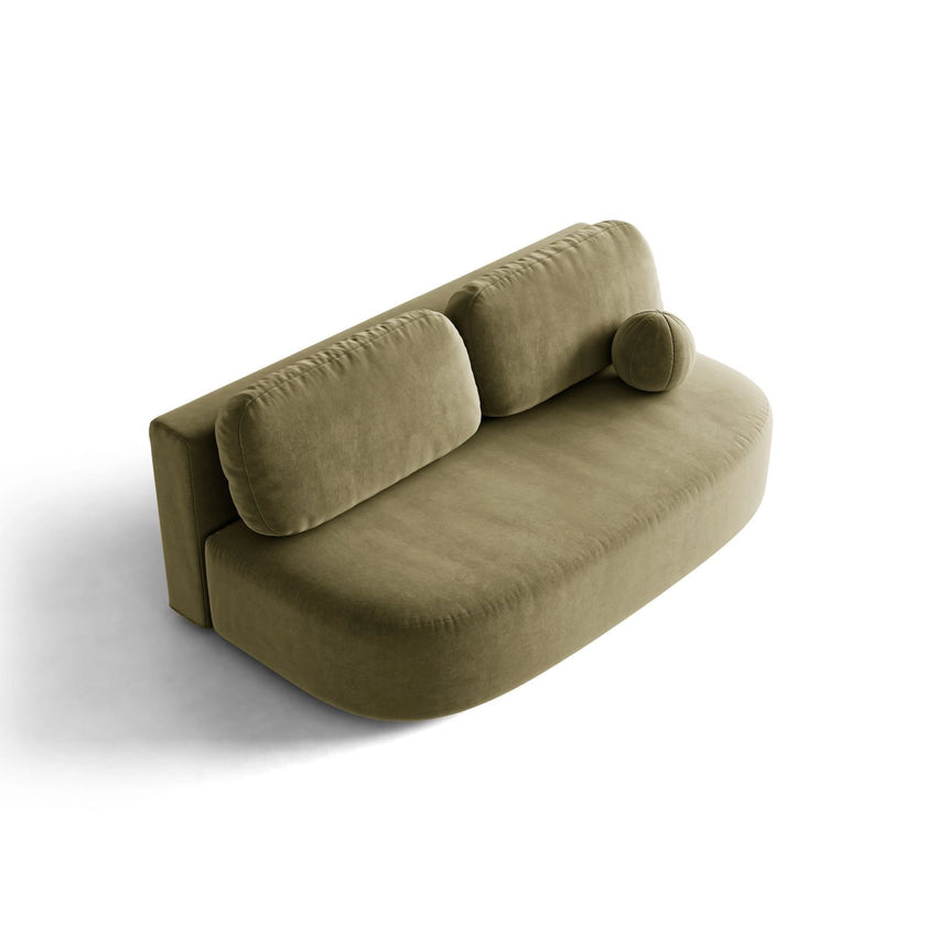 Ravello 3-Sitzer Sofa mit Schlaffunktion, ausklappbar, aus Samt in Grün (Salvador 08), 202x110 cm von Ferrani Interiors – Bild 3