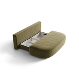 Ravello 3-Sitzer Sofa mit Schlaffunktion, ausklappbar, aus Samt in Grün (Salvador 08), 202x110 cm von Ferrani Interiors – Bild 5