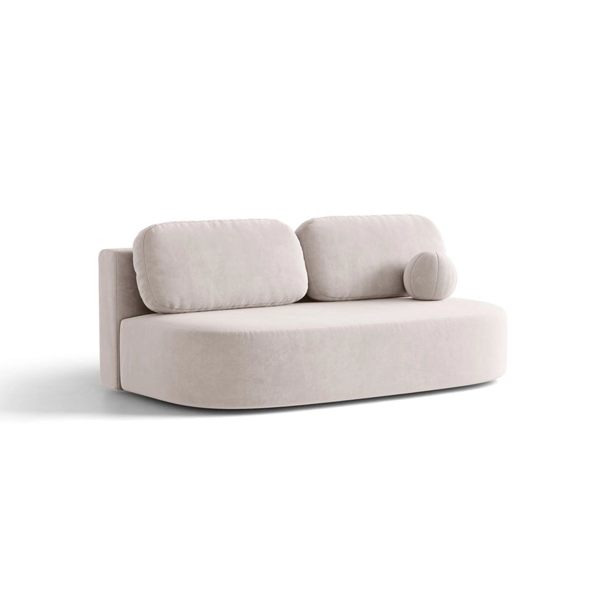Ravello 3-Sitzer Sofa mit Schlaffunktion, ausklappbar, aus Samt in Hellgrau (Salvador 16), 202x110 cm von Ferrani Interiors – Bild 2