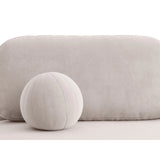 Ravello 3-Sitzer Sofa mit Schlaffunktion, ausklappbar, aus Samt in Hellgrau (Salvador 16), 202x110 cm von Ferrani Interiors – Bild 8