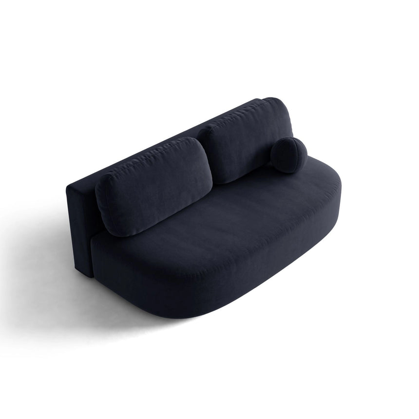 Ravello 3-Sitzer Sofa mit Schlaffunktion, ausklappbar, aus Samt in Königsblau (Salvador 05), 202x110 cm von Ferrani Interiors – Bild 3