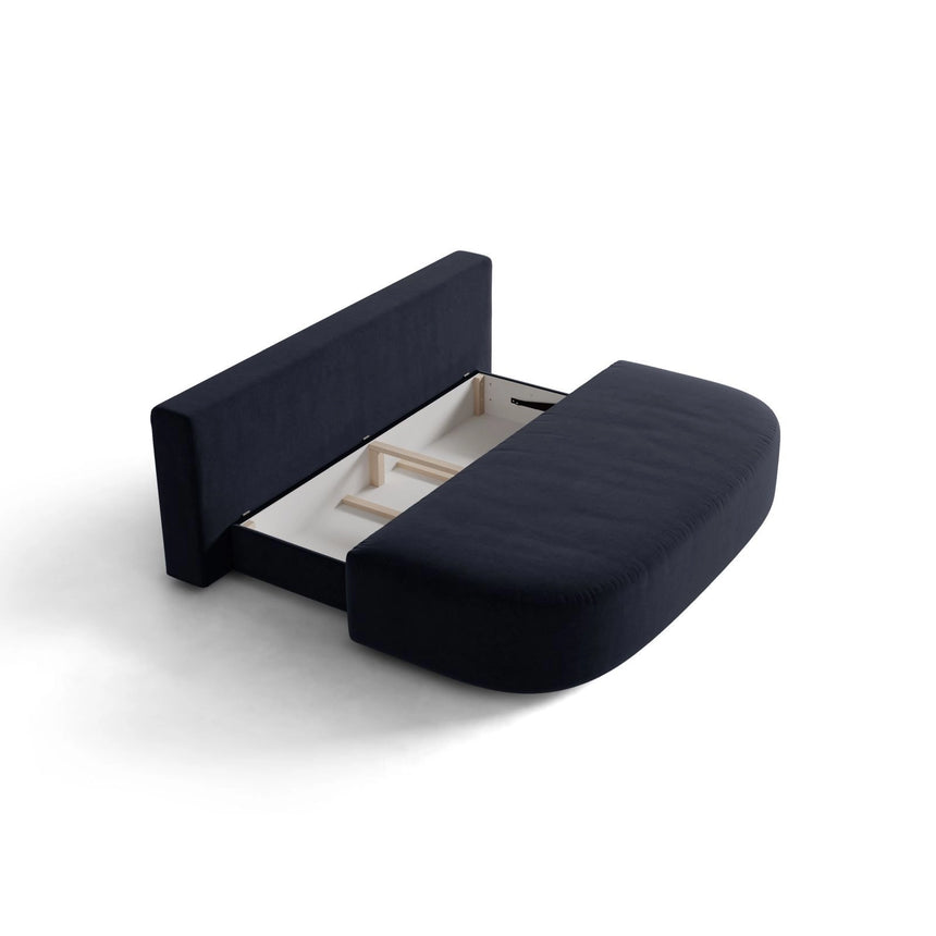 Ravello 3-Sitzer Sofa mit Schlaffunktion, ausklappbar, aus Samt in Königsblau (Salvador 05), 202x110 cm von Ferrani Interiors – Bild 5