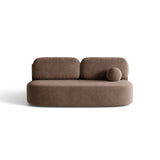 Ravello 3-Sitzer Sofa mit Schlaffunktion, ausklappbar, aus Samt in Schokobraun (Salvador 4), 202x110 cm von Ferrani Interiors – Bild 1
