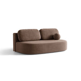 Ravello 3-Sitzer Sofa mit Schlaffunktion, ausklappbar, aus Samt in Schokobraun (Salvador 4), 202x110 cm von Ferrani Interiors – Bild 2
