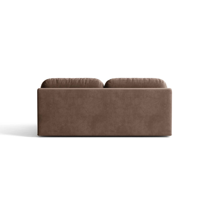 Ravello 3-Sitzer Sofa mit Schlaffunktion, ausklappbar, aus Samt in Schokobraun (Salvador 4), 202x110 cm von Ferrani Interiors – Bild 4