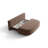 Ravello 3-Sitzer Sofa mit Schlaffunktion, ausklappbar, aus Samt in Schokobraun (Salvador 4), 202x110 cm von Ferrani Interiors – Bild 5
