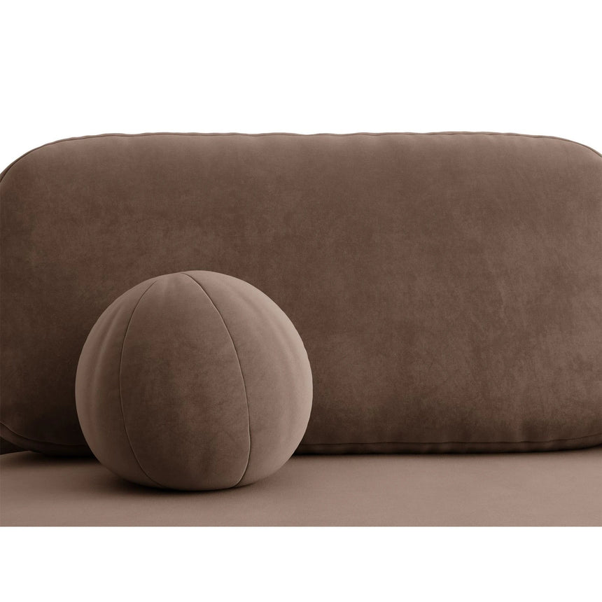 Ravello 3-Sitzer Sofa mit Schlaffunktion, ausklappbar, aus Samt in Schokobraun (Salvador 4), 202x110 cm von Ferrani Interiors – Bild 8