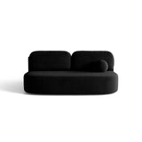 Ravello 3-Sitzer Sofa mit Schlaffunktion, ausklappbar, aus Samt in Schwarz (Salvador 19), 202x110 cm von Ferrani Interiors – Bild 1