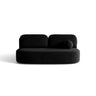 Ravello 3-Sitzer Sofa mit Schlaffunktion, ausklappbar, aus Samt in Schwarz (Salvador 19), 202x110 cm von Ferrani Interiors – Bild 1