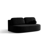 Ravello 3-Sitzer Sofa mit Schlaffunktion, ausklappbar, aus Samt in Schwarz (Salvador 19), 202x110 cm von Ferrani Interiors – Bild 2