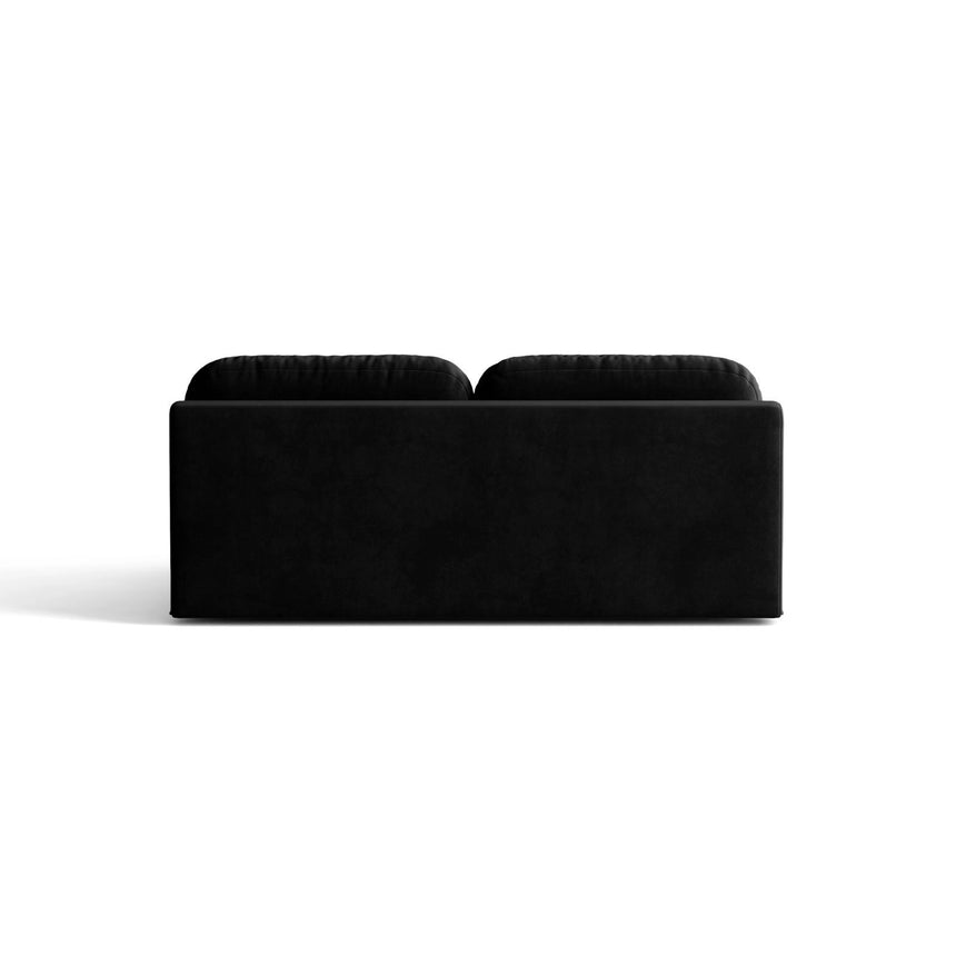 Ravello 3-Sitzer Sofa mit Schlaffunktion, ausklappbar, aus Samt in Schwarz (Salvador 19), 202x110 cm von Ferrani Interiors – Bild 4