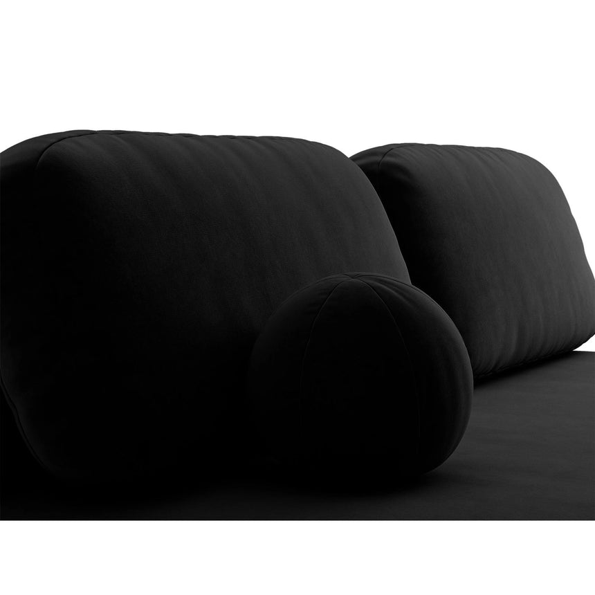 Ravello 3-Sitzer Sofa mit Schlaffunktion, ausklappbar, aus Samt in Schwarz (Salvador 19), 202x110 cm von Ferrani Interiors – Bild 7